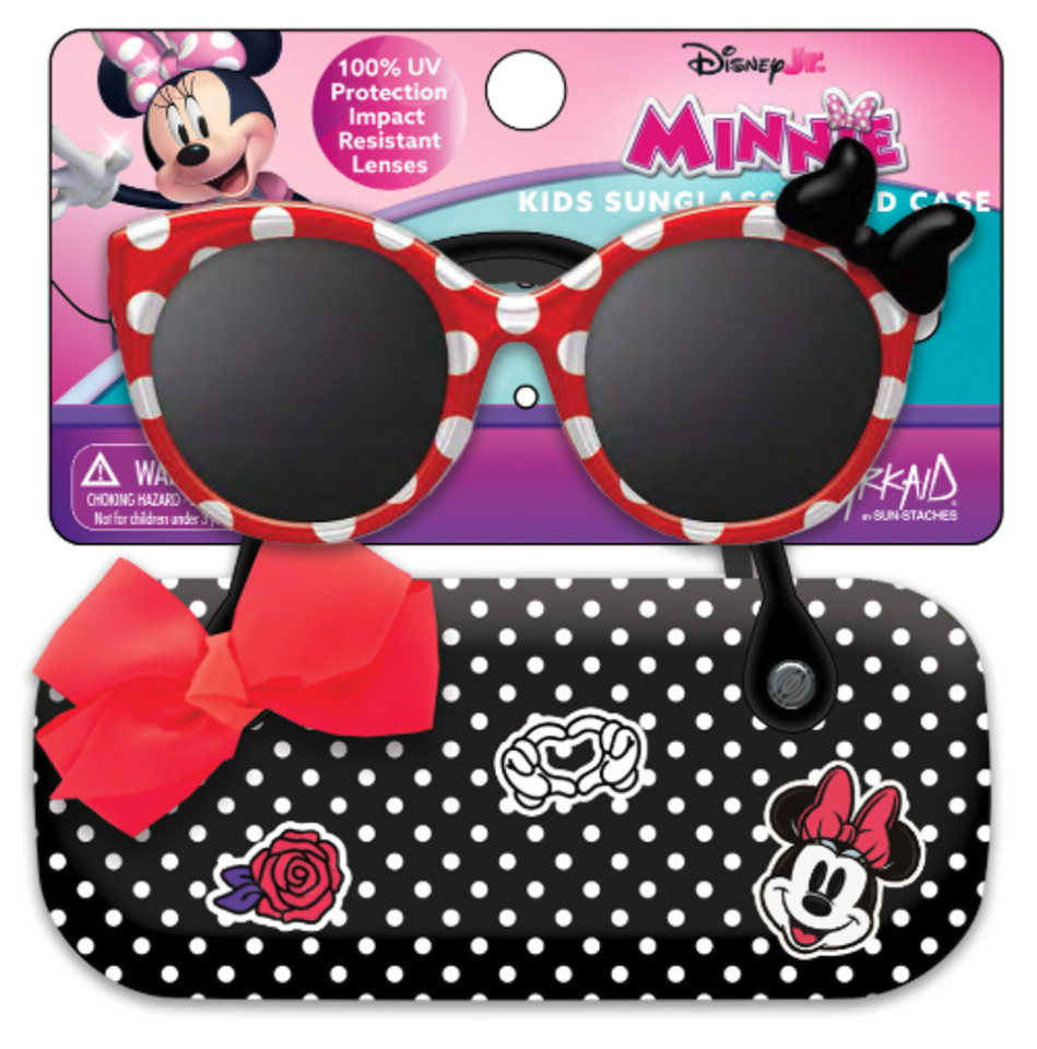 3 Pack Officially Licensed 2pk Glasses + Hard Case w/Handles Minnie Mouse