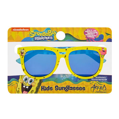 3 Pack Officially Licensed Kids Arkaid Spongebob Yellow and Blue Wayfarer