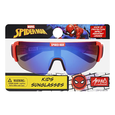 3 Pack Officially Licensed Kids Arkaid Spiderman Red with Blue Lens Oversized Sports Wrap